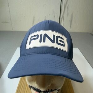 PING Golf Hat Navy Blue Adjustable‎ Flexfit Performance Cap